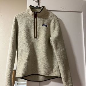 Patagonia Retro-X Pullover Zip Up, Cream Fleece, Size M